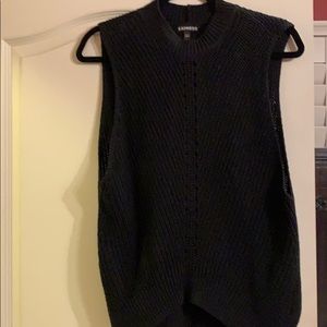 Black sleeveless sweater